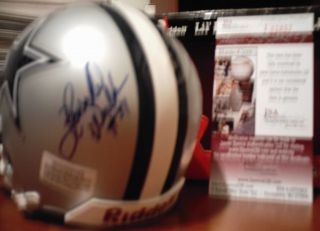JSA Authenticated Herschel Walker Signed Football Mini Helmet Dallas