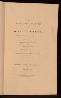  3vol The History and Antiquities of the County of Hertford Plates Map