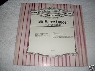 Sir Harry Lauder Scotch Songs Everest Scala LP Vintage