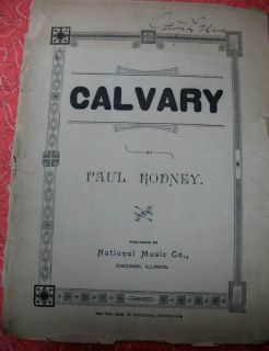 National Sheet Music Calvary by Paul Rodney Henry Vaughan
