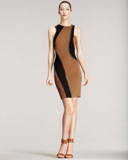 Donna Karan Jersey Patchwork Dress   Neiman Marcus