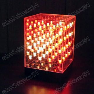 64LED Hi Tec Matrix Art Pattern 4x4x4 Cube RGB Blinking Light Lamp