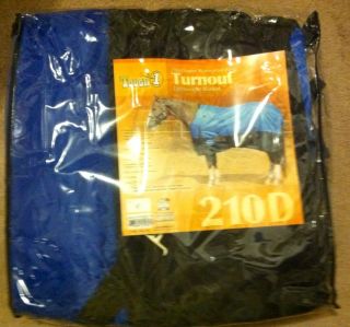 Tough 1 210 D Turnout Blanket BLUE Lightweight Waterproof   75  Horse