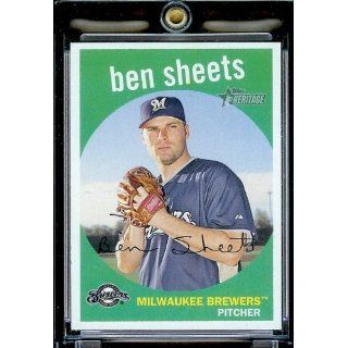 2008 Topps Heritage # 298 Ben Sheets / Milwaukee Brewers