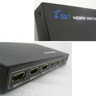 Port Way Input HDMI Hub Switch Switcher Splitter Selector IR Remote