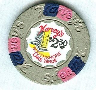 Harveys Casino Lake Tahoe $2 50 Chip Su N6782