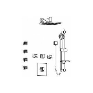 Aqua Brass Shower Kit W/ Laurel/Monte Cristo Handle