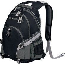 High Sierra 54301 01 Black Charcoal Loop Backpack with Padded Straps