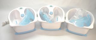 Pack of 3 Conair Foot Bath with Bubbles and Heat, White