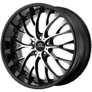 Lorenzo WL027 22x8.5 Black Wheel / Rim 5x115 with a 40mm Offset and a