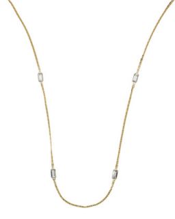 Michael Kors Silver Color and Hematite Color Chain Necklace with