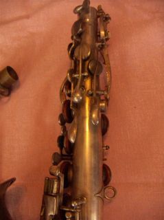 Vintage Saxophone Hawkes Son London Made in Case with Parts Silver