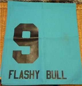Flashy Bull Grade III Donald Schaefer Winning Saddle Cloth