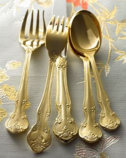 Wallace Silversmiths 80 Piece Gold Plated Antique Baroque Flatware