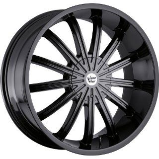 Vision Xtacy 20 Black Wheel / Rim 5x4.5 & 5x4.75 with a 15mm Offset