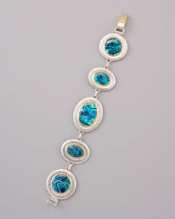 Gurhan Paua Shell Station Bracelet   