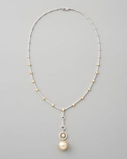 Assael Golden Pearl & Diamond Necklace   