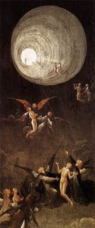 ascent of the blessed by hieronymus bosch after 1490 depicts a tunnel