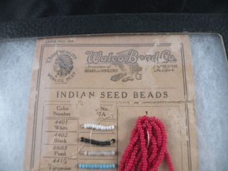 Old Indian seed beads salesman sample sold to Native American
