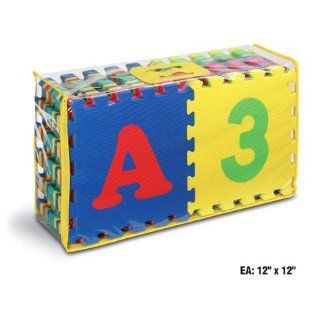   12 Inch Foam Alphabet & Number Puzzle Mat 36pcs: Toys & Games