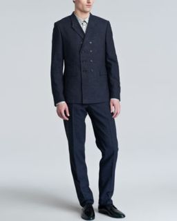 49HQ Burberry Prorsum Textured Double Breasted Suit & Printed Sport
