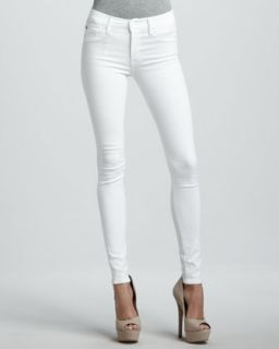 T5PDY Hudson Nico White Mid Rise Super Skinny Jeans