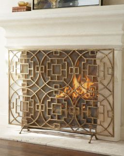 Handcrafted Iron Fireplace Screen  