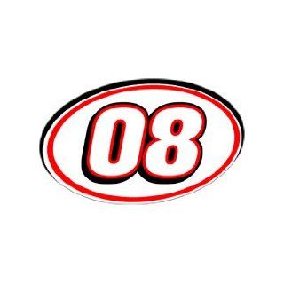 08 Number   Jersey Nascar Racing Window Bumper Sticker  