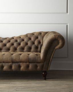 Old Hickory Tannery Fenway Tufted Leather Sofa   