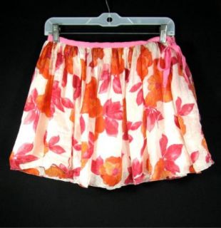 Helen Wang Womens Unique Floral Patterned Silk A Line Mini Skirt sz 2