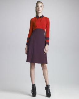 MARC by Marc Jacobs Anya Colorblock Crepe Dress   Neiman Marcus