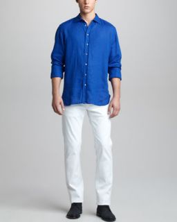 44A0 Giorgio Armani Long Sleeve Linen Shirt