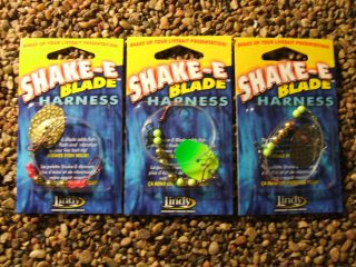   LINDY SHAKE E BLADE HARNESS WORM LEECH HARNESS WALLEYE FISHING LURE