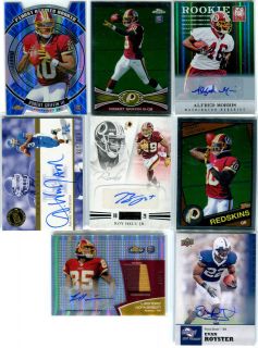  Griffin III RCs Alfred Morris AUTO RC Roy Helu Jr AUTO RC REDSKINS lot