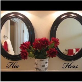 His Hers Wall Saying Quote Decal Vinyl Lettering Word