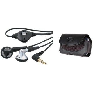 3.5mm Stereo Headset Headphone Earbud Earphone+Leather