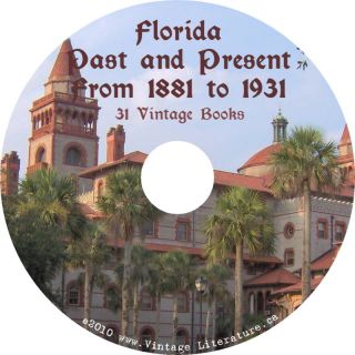 Florida Past Present 31 History Books on DVD ღ