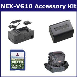 Sony NEX VG10 Camcorder Accessory Kit includes SDNPFV70