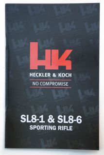 Heckler Koch HK Factory Operators Instruction Manual for SL8 SL8 1 SL8