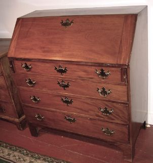 RARE Smith Hitchings Chippendale Slant Front Desk Boston 18th C