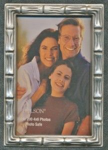 HOLSON Picture Frame PHOTO ALBUM Holds 200 4 X 6 Photos w/ MEMO CARDS