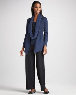 Eileen Fisher Washable Wool Ribbed Cardigan & Shell, Petite   Neiman