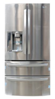 LG 24 7 CU ft French Door Refrigerator 33 inch Wide Stainless Steel