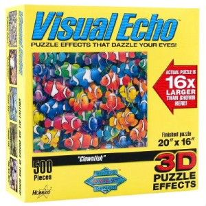 3D Effects 500 Piece Jigsaw Puzzle Clownfish Made in Poland 2004