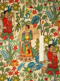  Kahlo Garden Beige Fabric Folklorico   Alexander Henry Cotton YARD