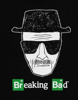 Breaking Bad Heisenberg Walter White Sketch Logo TV Show Adult T Shirt