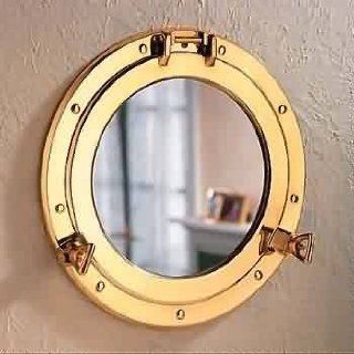Mirrors Bright Solid Brass, Mirrors Brass Porthole Mirror