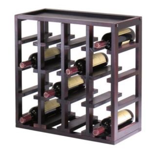 New Stackable Wooden Wine Storage Cube Rack 16 Bottle