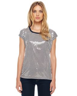 striped sequined tee $ 79 50 more colors available