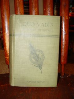QUO VADIS by Henryk Sienkiewicz popular edition 1897 GOOD Rare